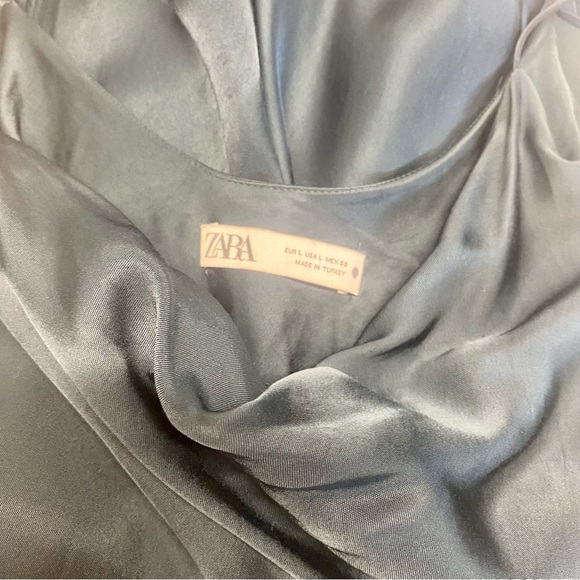 Zara slinky teal slip dress - Picture 8 of 8